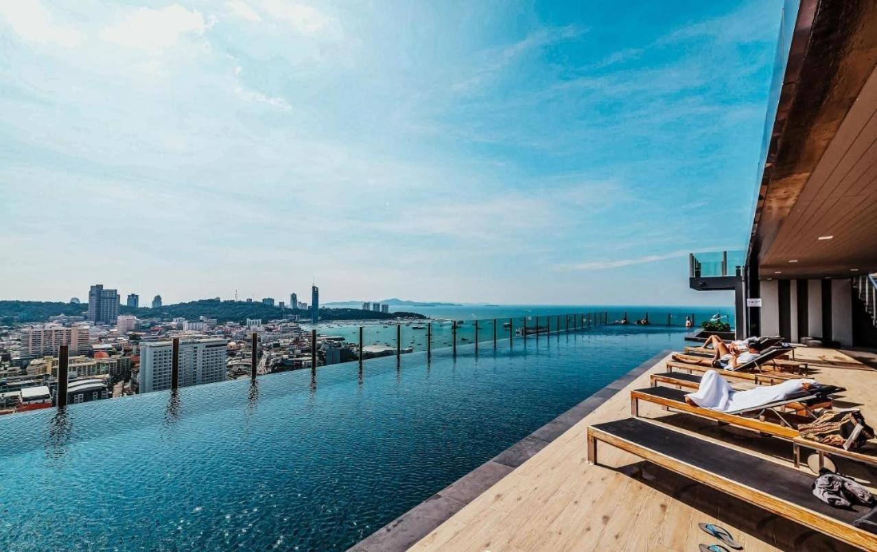 Central Pattaya - Sea View Large Balcony Condo With Infinity Pool 외부 사진