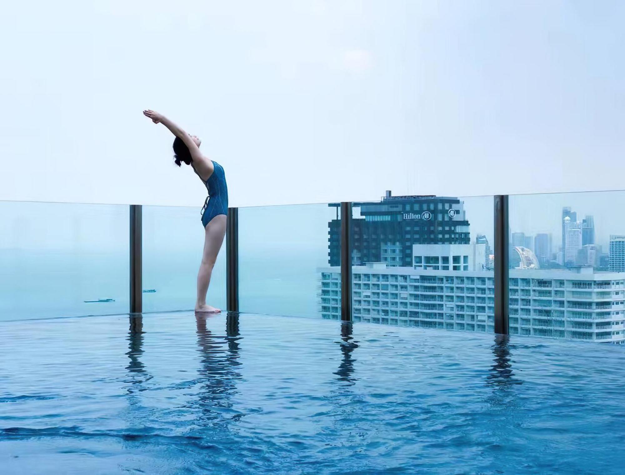 Central Pattaya - Sea View Large Balcony Condo With Infinity Pool 외부 사진