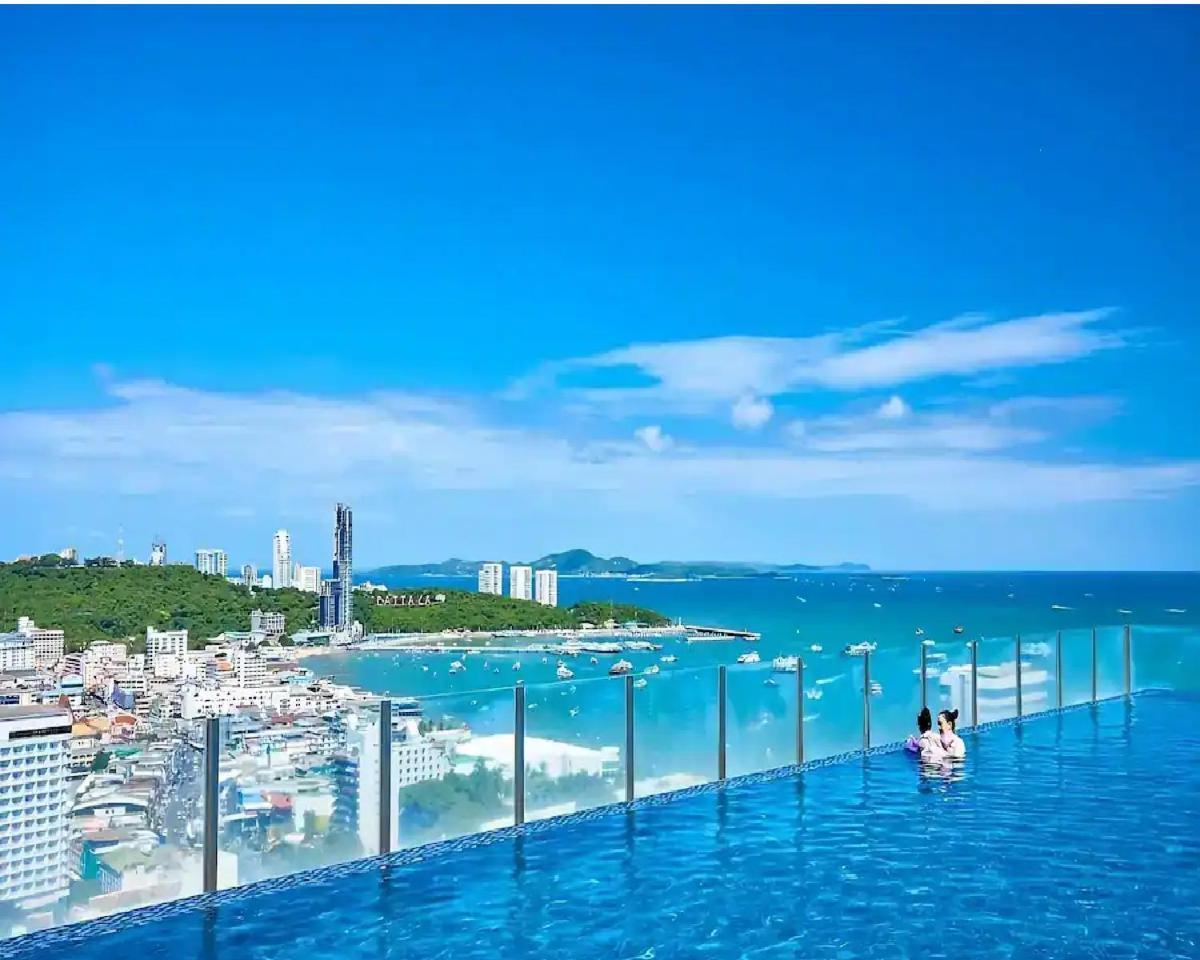 Central Pattaya - Sea View Large Balcony Condo With Infinity Pool 외부 사진